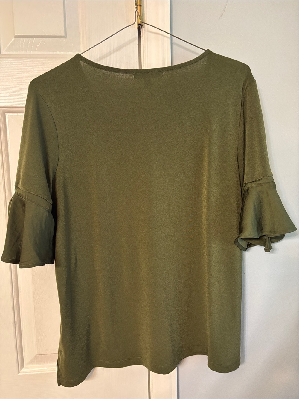Banana Republic Olive V-Neck Flutter Sleeve Tunic - Picture 8 of 10